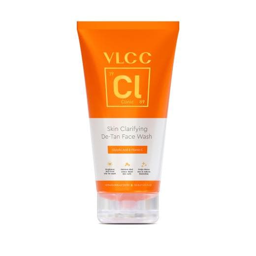 VLCC Clinic Skin Clarifying De-Tan Face Wash for tan removal with glycolic acid