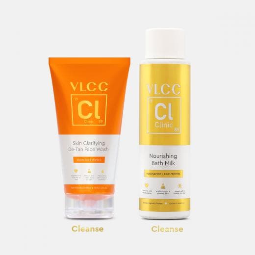 VLCC Clinic Bright Skin & Beautiful Combo with Facewash and Bath Milk