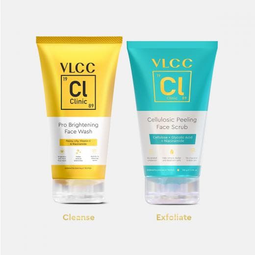 VLCC Clinic Clean & Bright skin combo with facewash & scrub