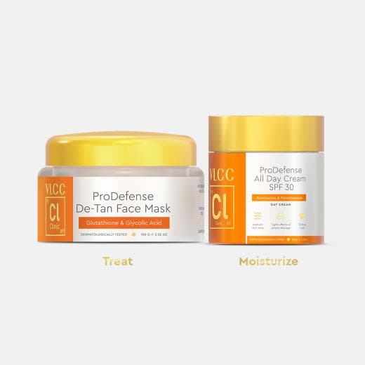 VLCC Clinic Tan Removal Kit - De-Tan Mask & All Day Cream SPF 30