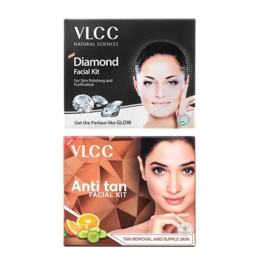 VLCC Diamond Facial Kit & Anti Tan Facial Kit