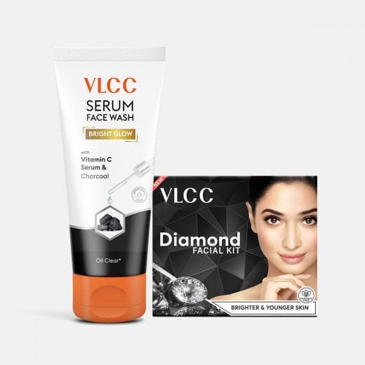 VLCC Sparkling Glowing Skincare - Diamond Facial & Vit C Facewash