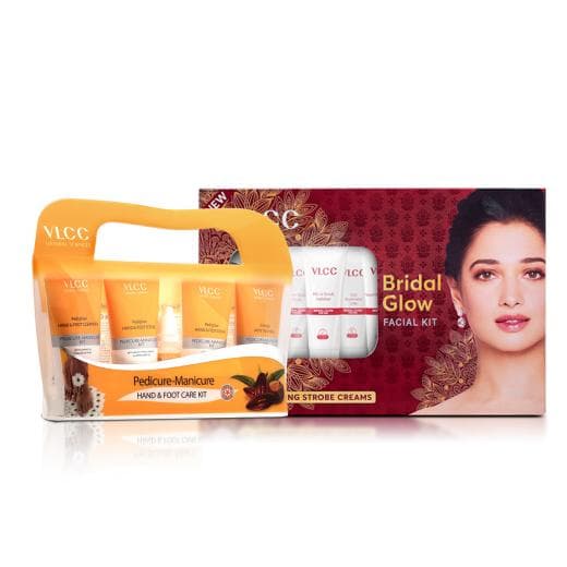VLCC Get Ready Party Combo - Bridal Glow Facial & Mani Pedi Kit