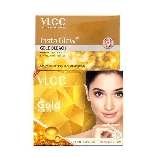 VLCC Insta Glow Gold Bleach & Gold Facial Kit