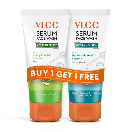 VLCC Serum Face Wash with Salicylic acid, Tulsi, Hyaluronic Acid & Aloe Vera