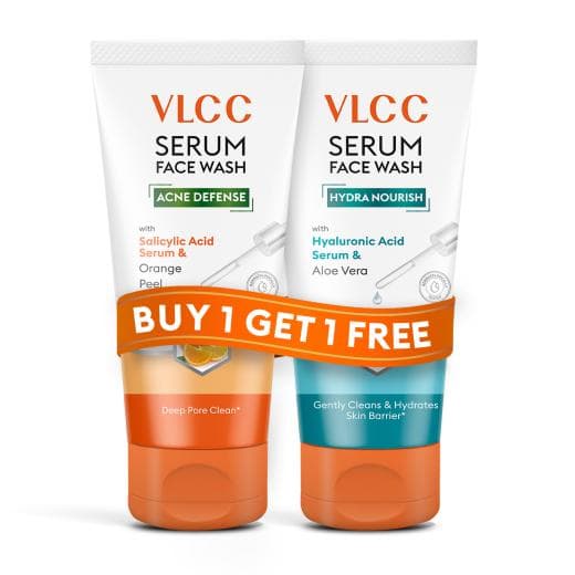 VLCC Serum Face Wash with Salicylic acid, Orange Peel, Hyaluronic Acid & Aloe Vera