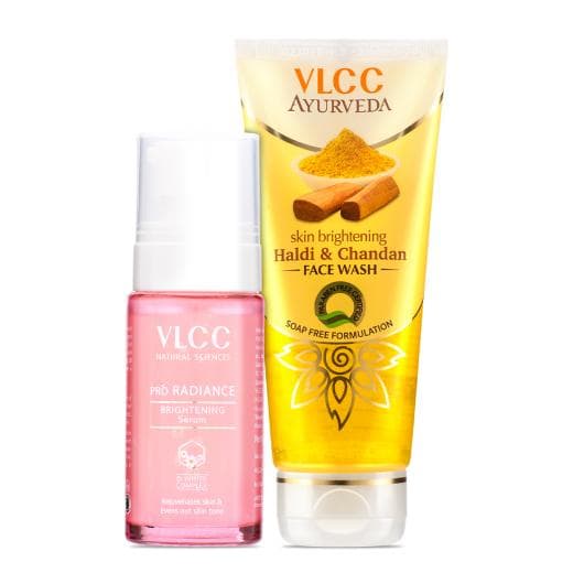 VLCC Pro Radiance Skin Brightening Serum | Ayurveda Skin Brightening Haldi & Chandan Face Wash