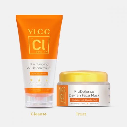 VLCC Clinic Instant De tan facewash & Mask Combo: remove tan