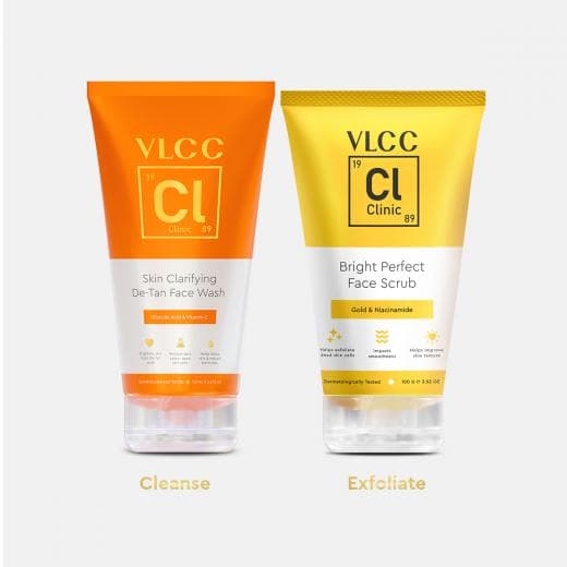 VLCC Clinic Tan out Brightening Combo with de tan facewash & Scrub