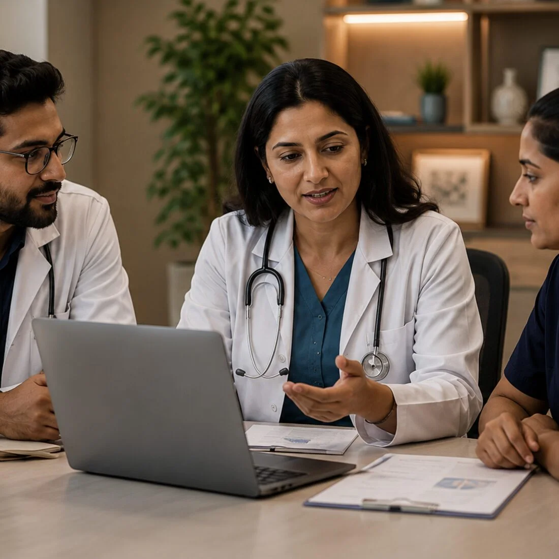 VLCC doctors reviewing a client plan